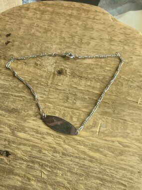 Sterling Silver 925 Name Tag Anklet or Bracelet